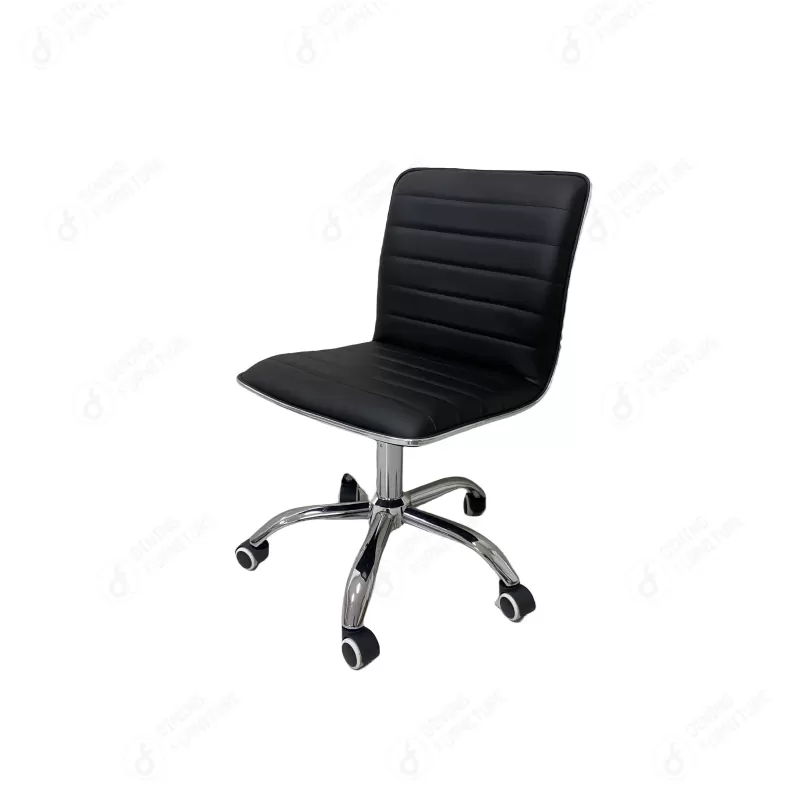 Black and White Leather Office Chair DC-U69F