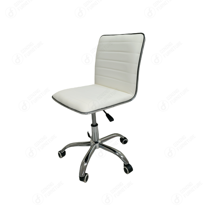 Black and White Leather Office Chair DC-U69F