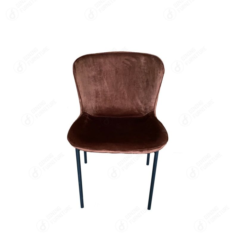 PU Leather Dining Chair with Smile Metal Tube Legs DC-U81