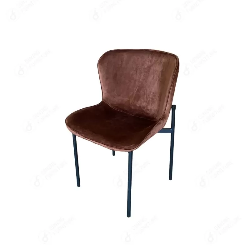 PU Leather Dining Chair with Smile Metal Tube Legs DC-U81