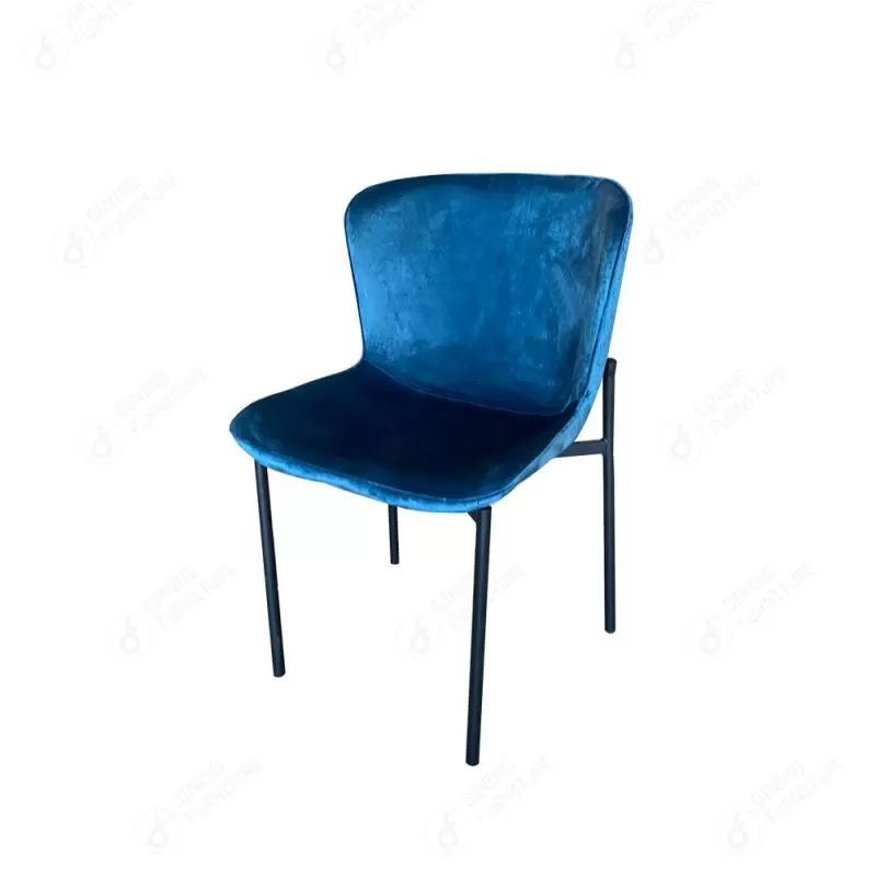 PU Leather Dining Chair with Smile Metal Tube Legs DC-U81