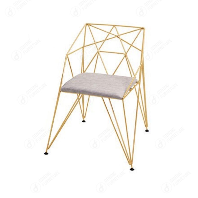 Hollow Gold Wire Chair with Soft Cushion DC-W03