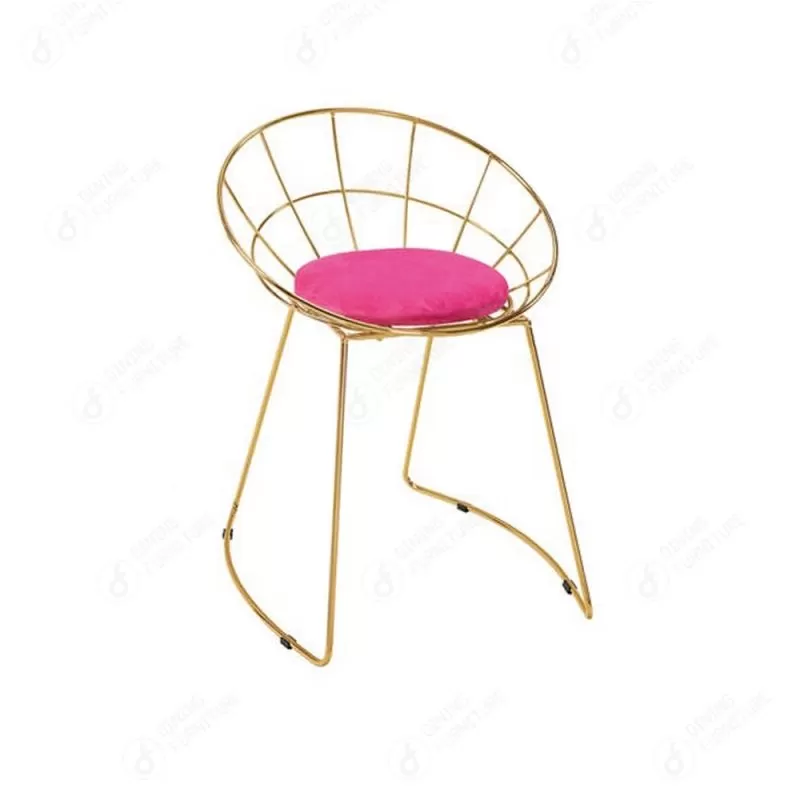 Gold Wire Chair with Soft Seat Cushion DC-W09