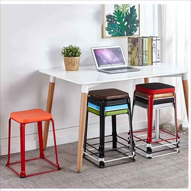 Iron Stool High Stool Stackable Stools for Kids and Adults DC-U95