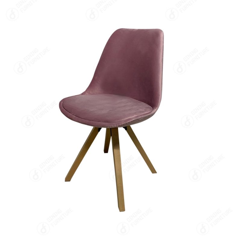 Padded Flannel Chair with Solid Wood Legs DC-F03D