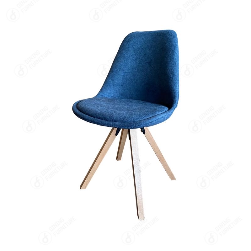 Padded Flannel Chair with Solid Wood Legs DC-F03D