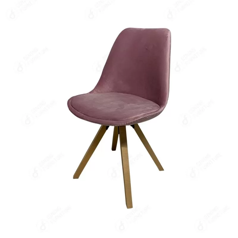 Padded Flannel Chair with Solid Wood Legs DC-F03D