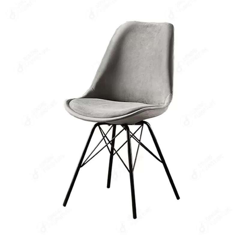 Slim Iron Leg Velvet Dining Chair DC-F03H