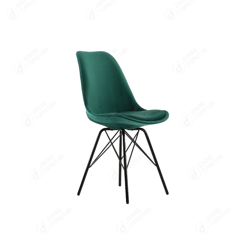 Slim Iron Leg Velvet Dining Chair DC-F03H