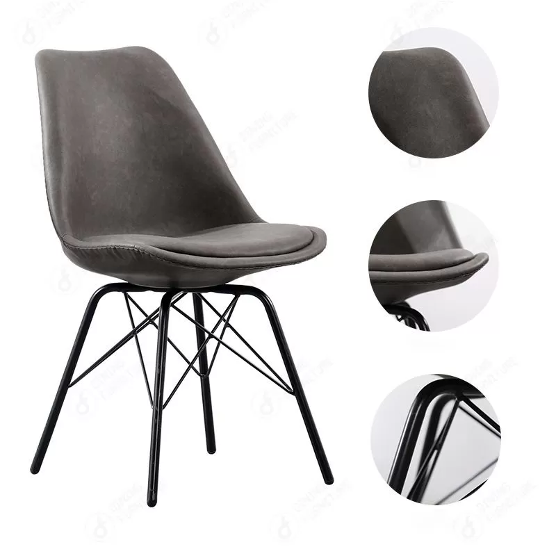 Slim Iron Leg Velvet Dining Chair DC-F03H