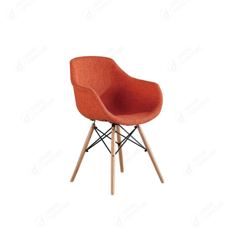 Armchair with Hollow Back and Iron Legs DC-F12