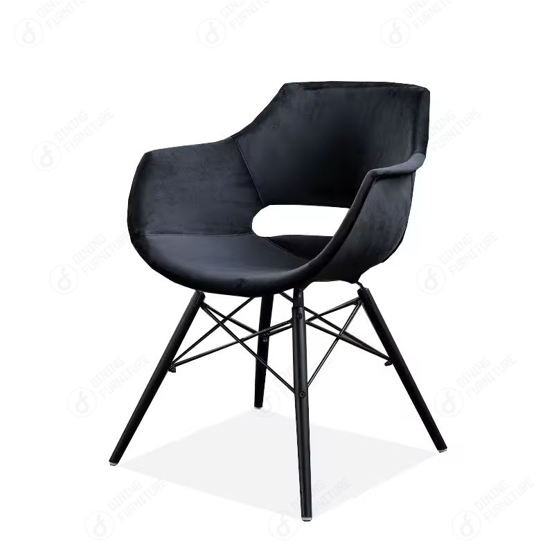 Armchair with Hollow Back and Iron Legs DC-F12