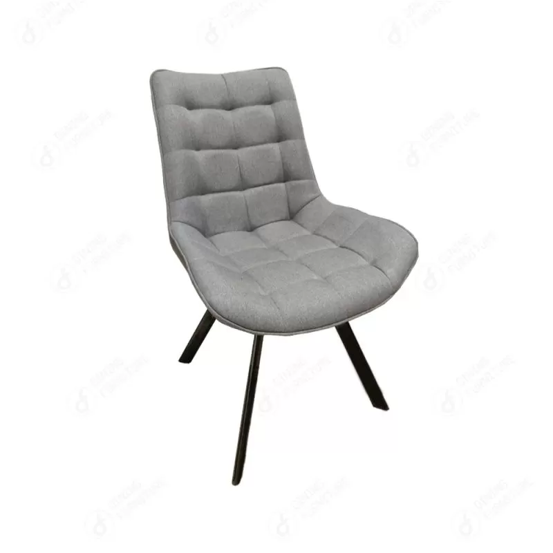 Fabric Dining Chair Backrest with Metal Legs DC-F08B