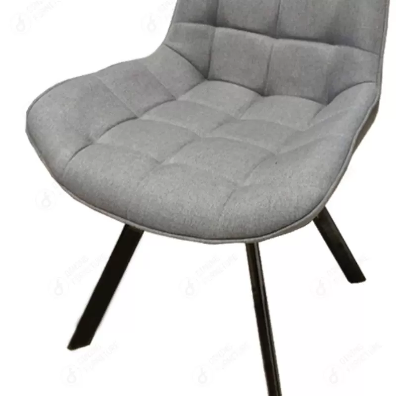 Fabric Dining Chair Backrest with Metal Legs DC-F08B