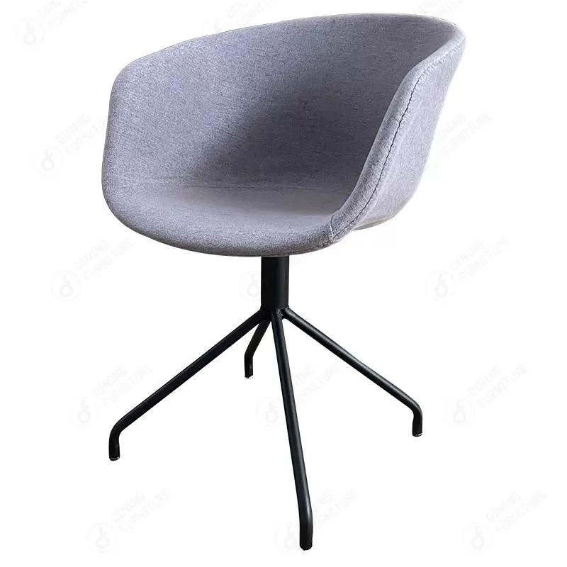 Swivel Fabric Metal Leg Dining Chair DC-F07B