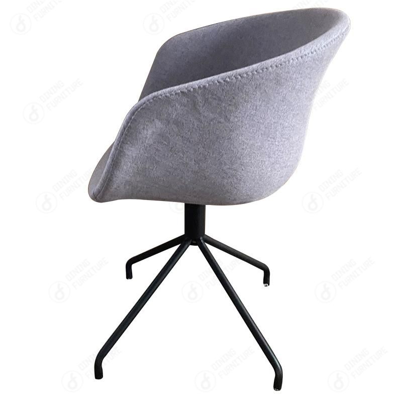 Swivel Fabric Metal Leg Dining Chair DC-F07B