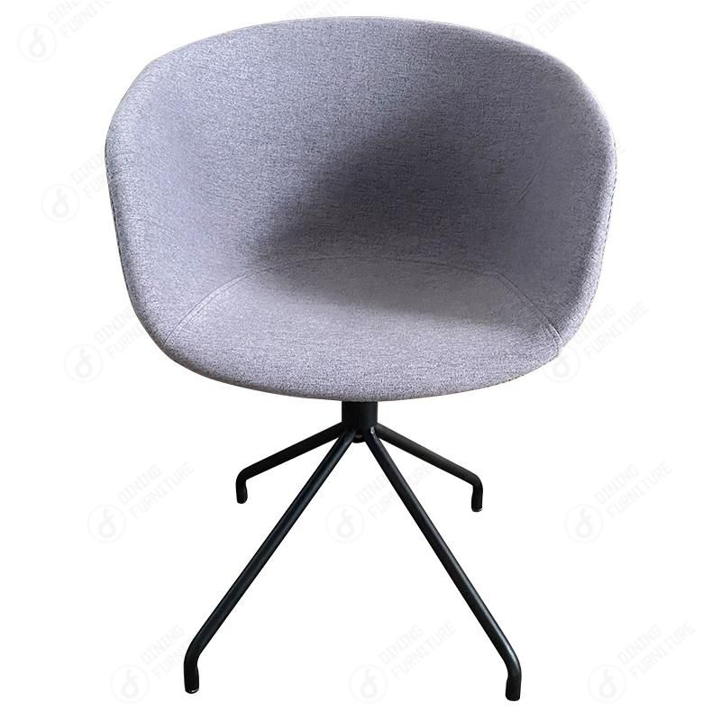 Swivel Fabric Metal Leg Dining Chair DC-F07B