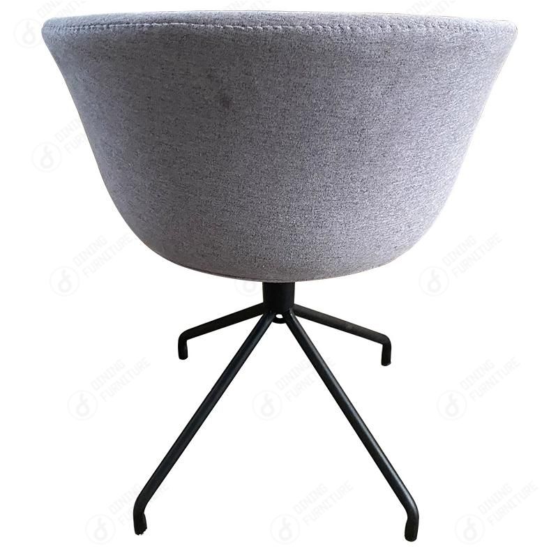 Swivel Fabric Metal Leg Dining Chair DC-F07B