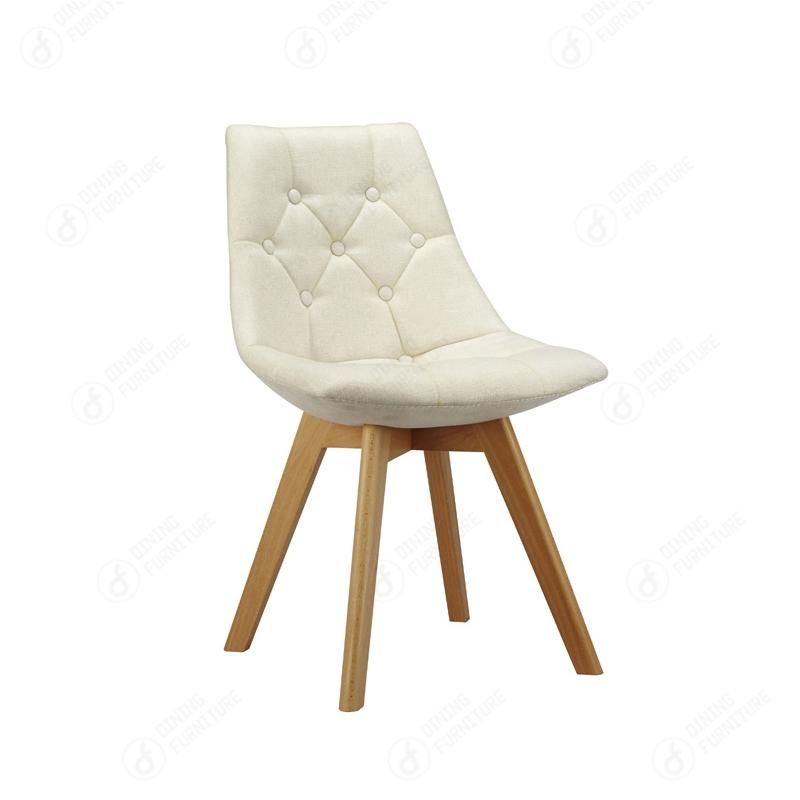 Fabrics Upholstered Wood Leg Dining Chair DC-F04