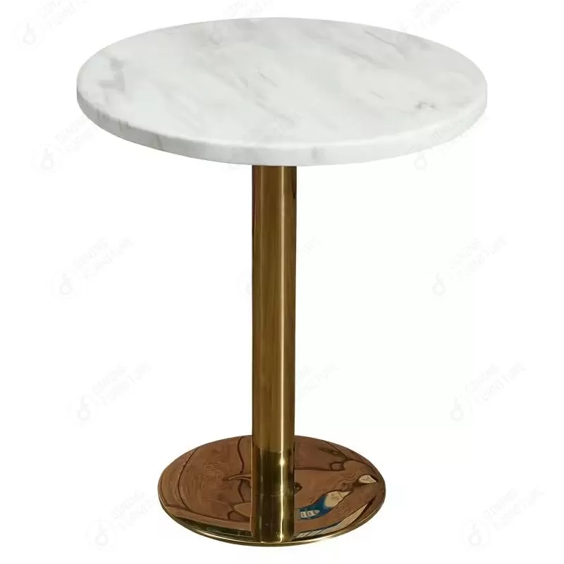 Marble Tabletop Disc Pedestal Dining Table DT-S04