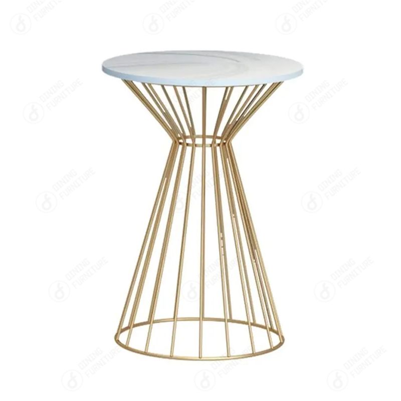 MDF Round Small Side Table Metal Frame DT-M50