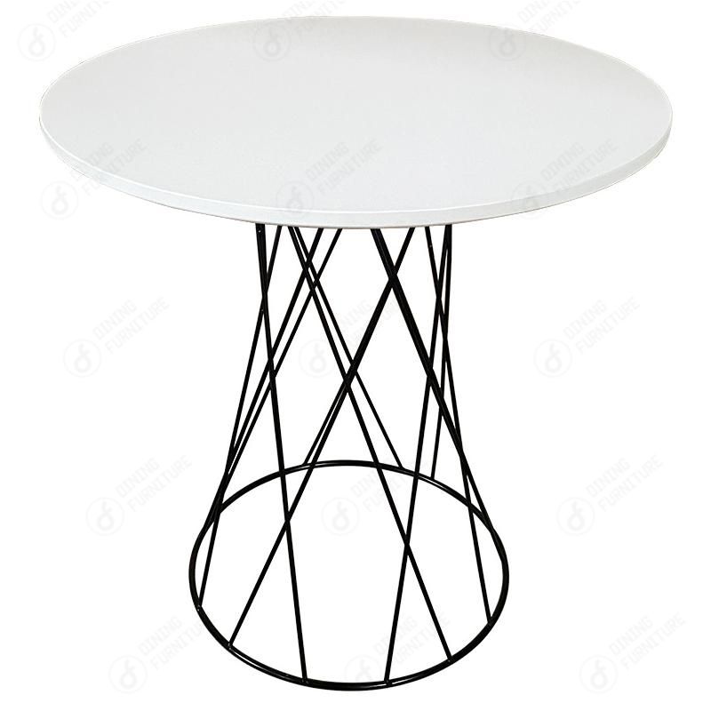 Metal Leg MDF Round Side Tables Coffee Table DT-M66