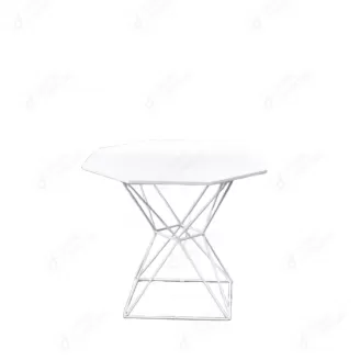 White MDF Tabletop with Metal Legs DT-M59