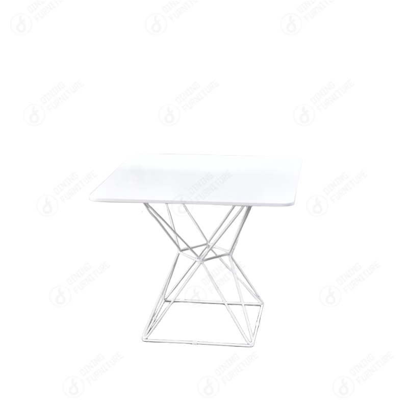 White MDF Tabletop with Metal Legs DT-M59