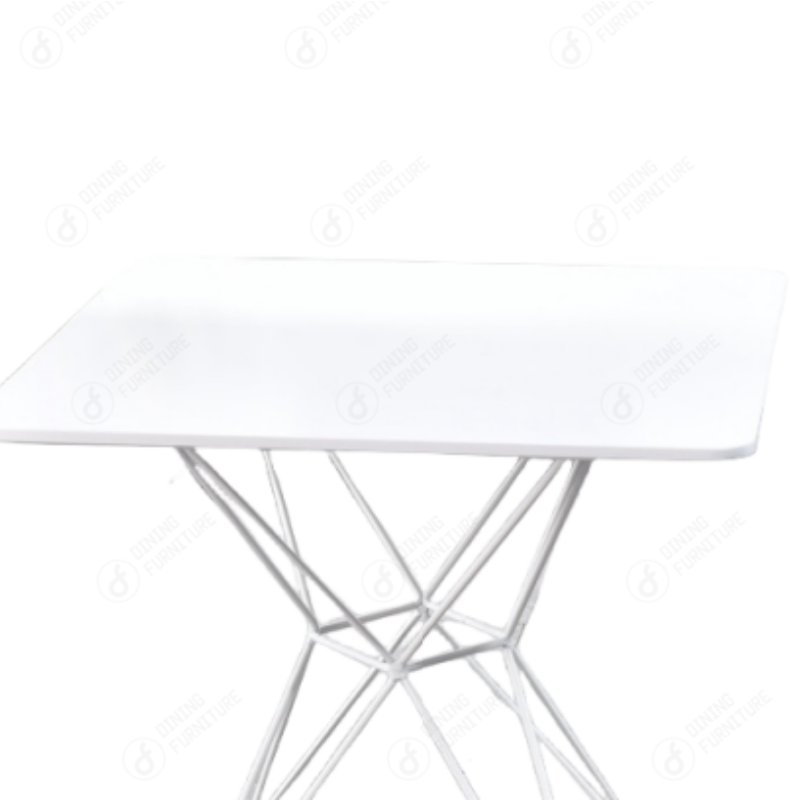 White MDF Tabletop with Metal Legs DT-M59