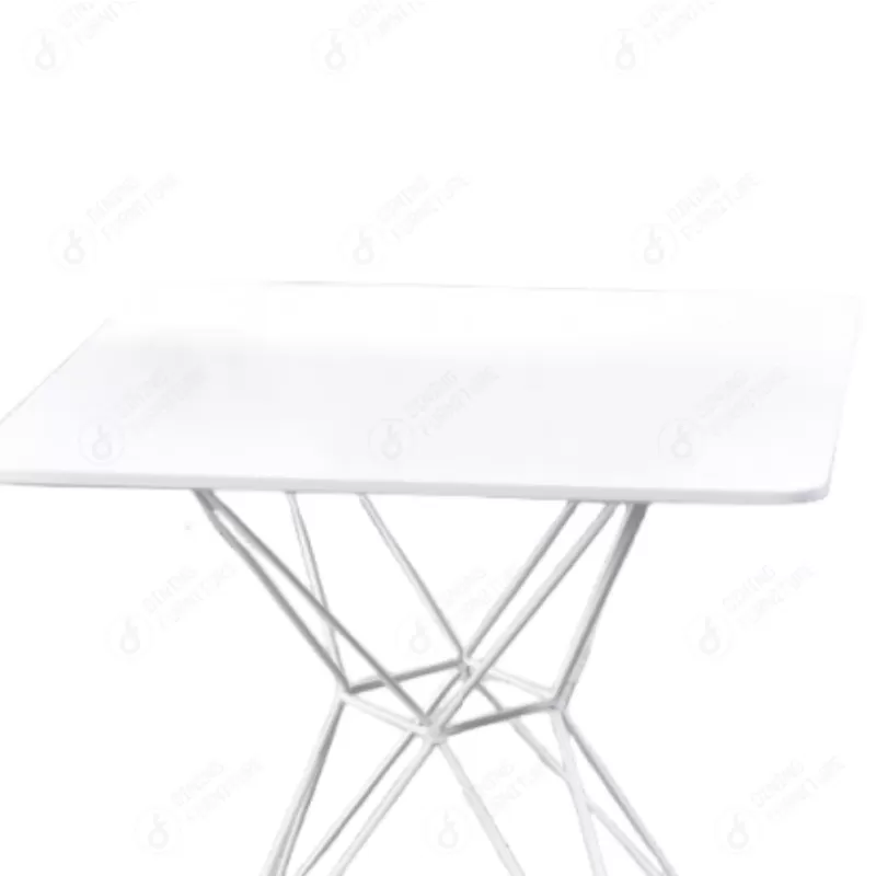 White MDF Tabletop with Metal Legs DT-M59