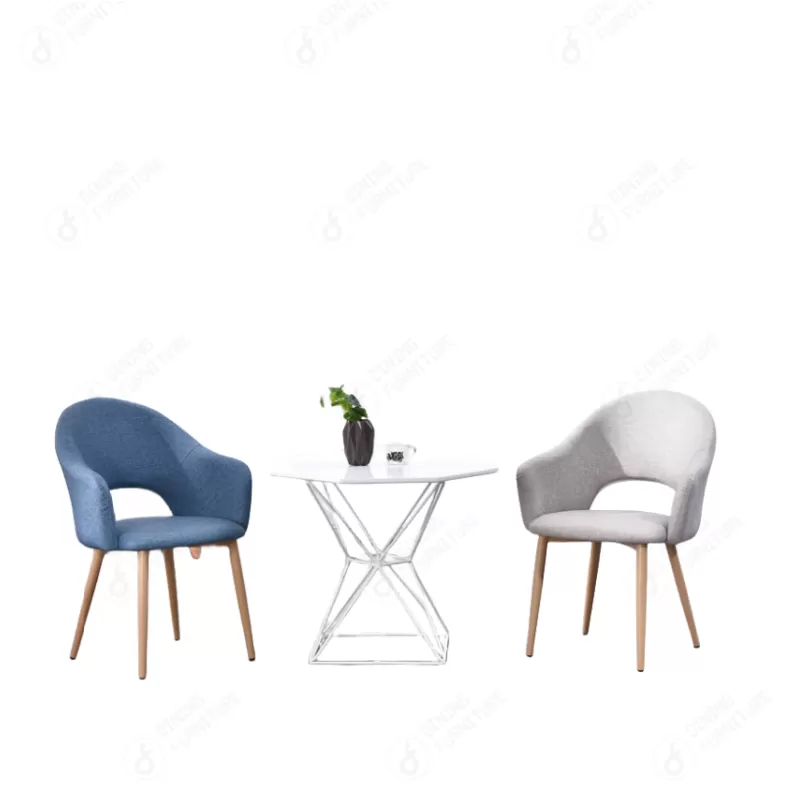 White MDF Tabletop with Metal Legs DT-M59