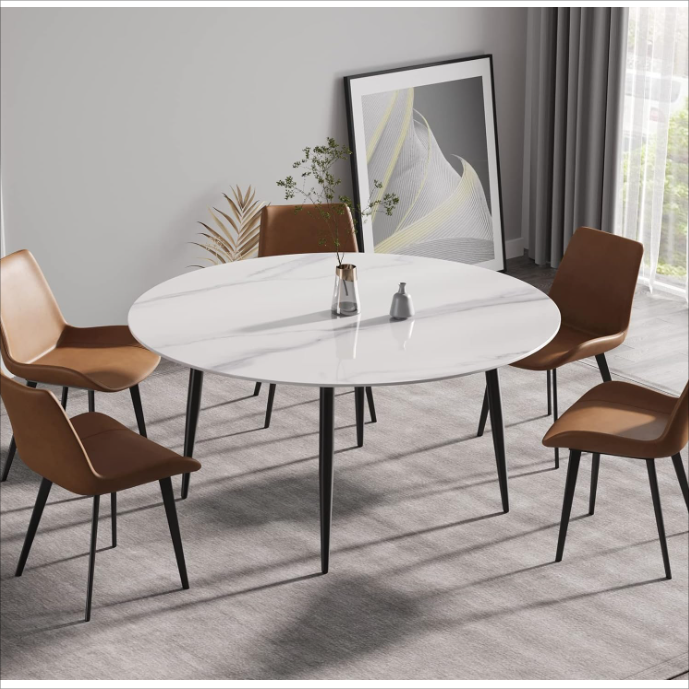 MDF Tabletop with Four Metal Leg Dining Table DT-M65