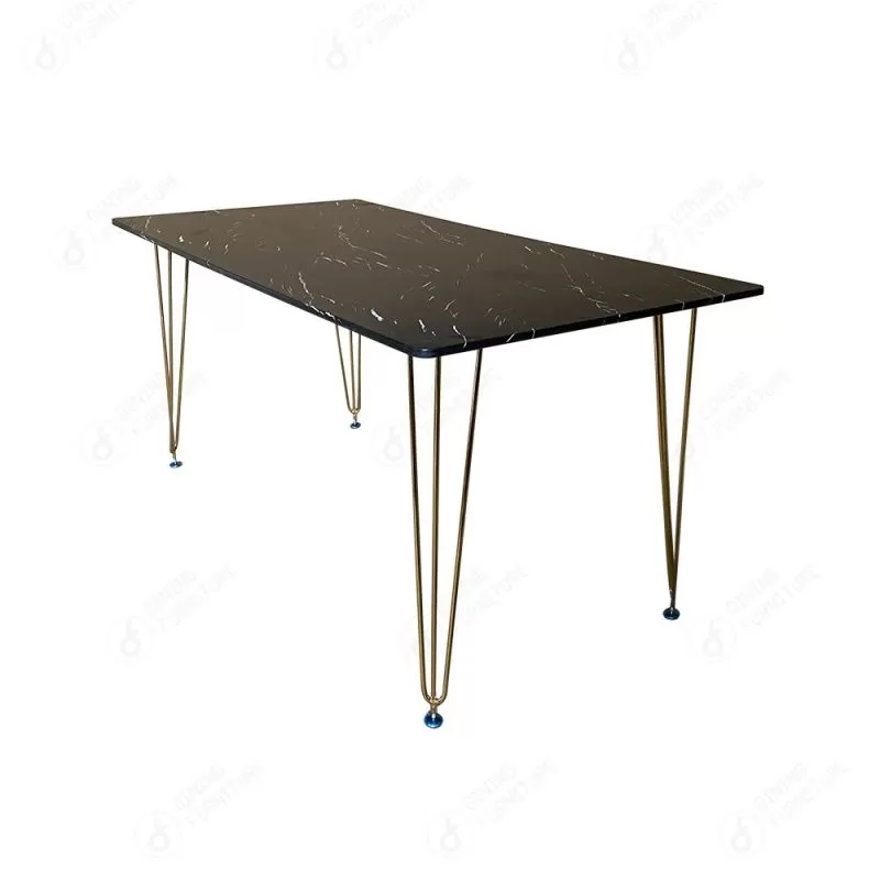 Multi-Color Thin Iron Leg Density Board Dining Table DT-M42