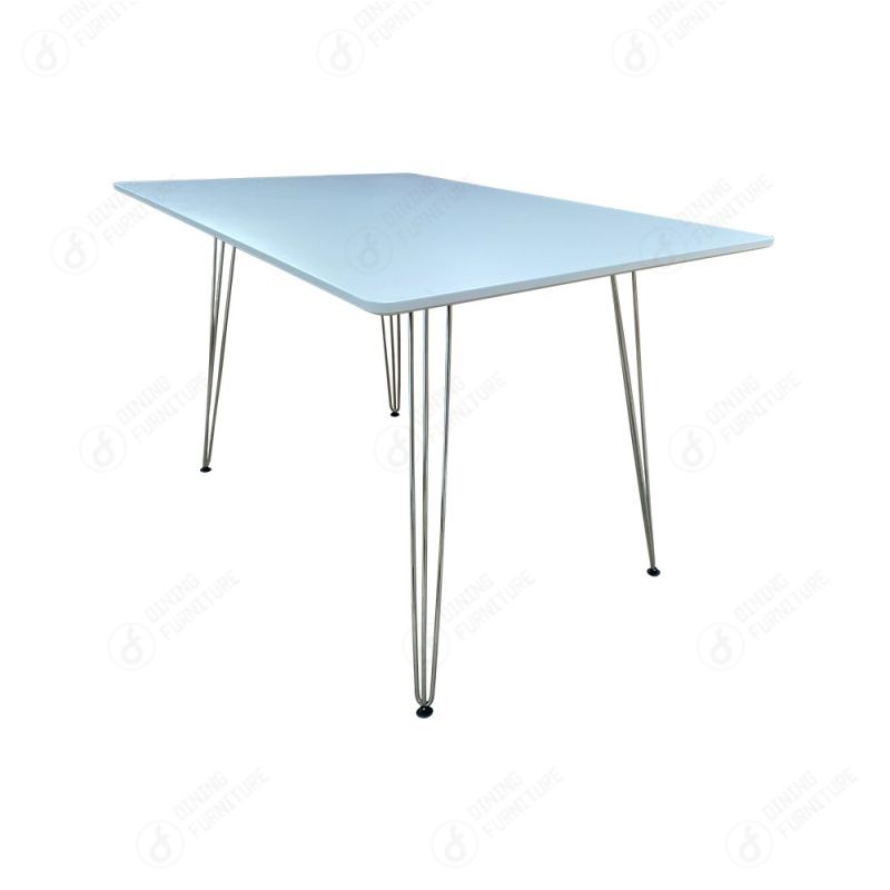 Multi-Color Thin Iron Leg Density Board Dining Table DT-M42