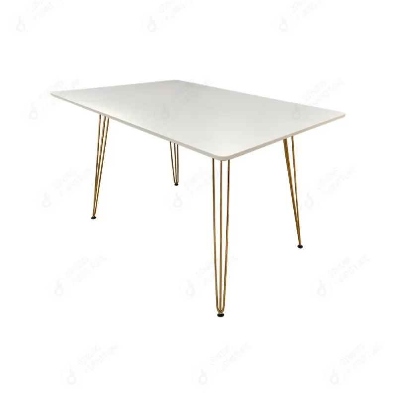 Multi-Color Thin Iron Leg Density Board Dining Table DT-M42