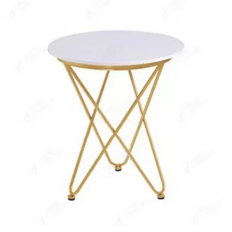 End Table White Wrought Iron Coffee Table DT-M49