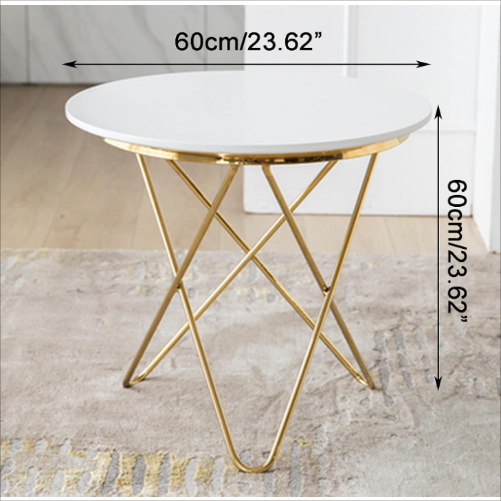 End Table White Wrought Iron Coffee Table DT-M49