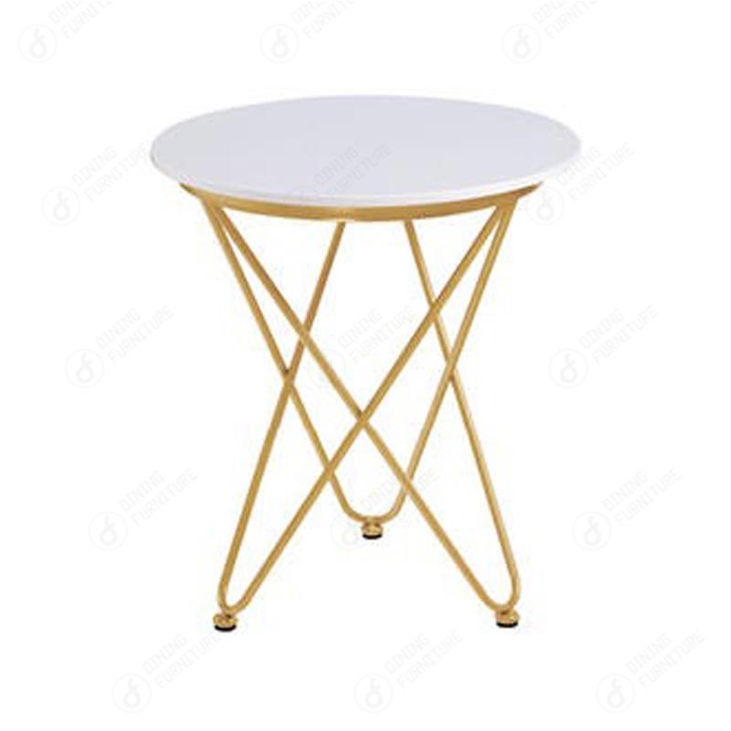 End Table White Wrought Iron Coffee Table DT-M49