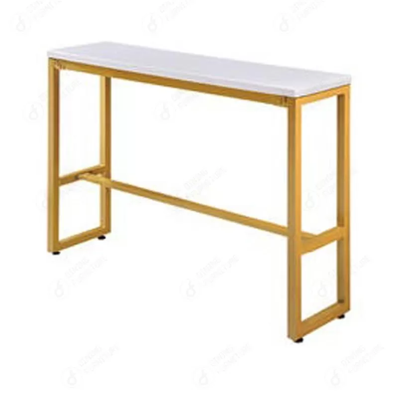 Rectangular Side Table with Footrest for Kitchen Bar Table DT-M47