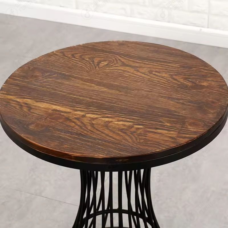 MDF Coffee Corner Table with Hollow Iron Legs DT-M28