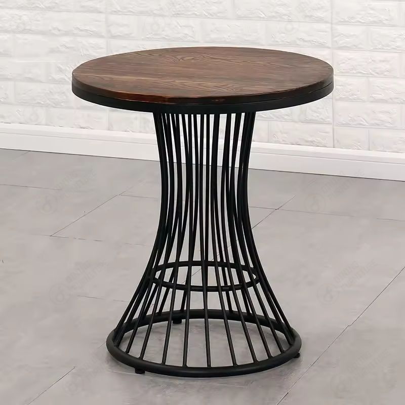 MDF Coffee Corner Table with Hollow Iron Legs DT-M28