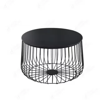 Black MDF Round Coffee Side Table DT-M31