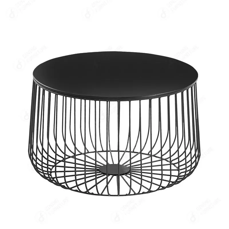 Black MDF Round Coffee Side Table DT-M31