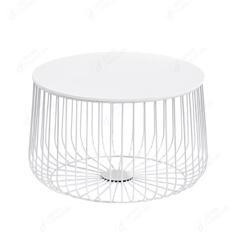 Black MDF Round Coffee Side Table DT-M31