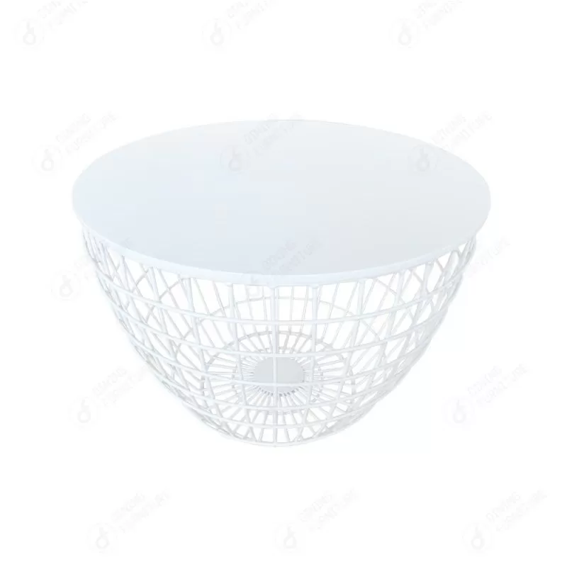 Multi Color MDF Round Coffee Table with Metal Legs DT-M33