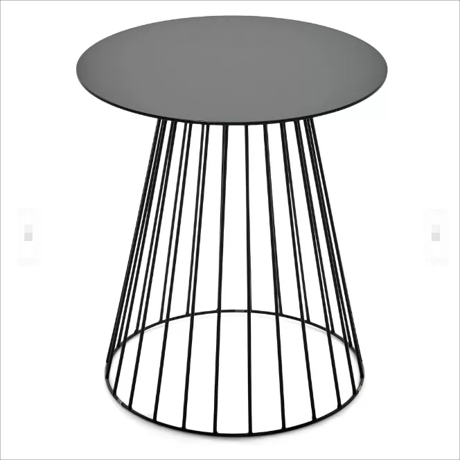 Modern Round Dining Table with Metal Base DT-M34