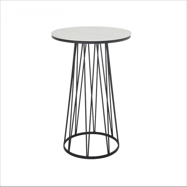 Modern Round Dining Table with Metal Base DT-M34