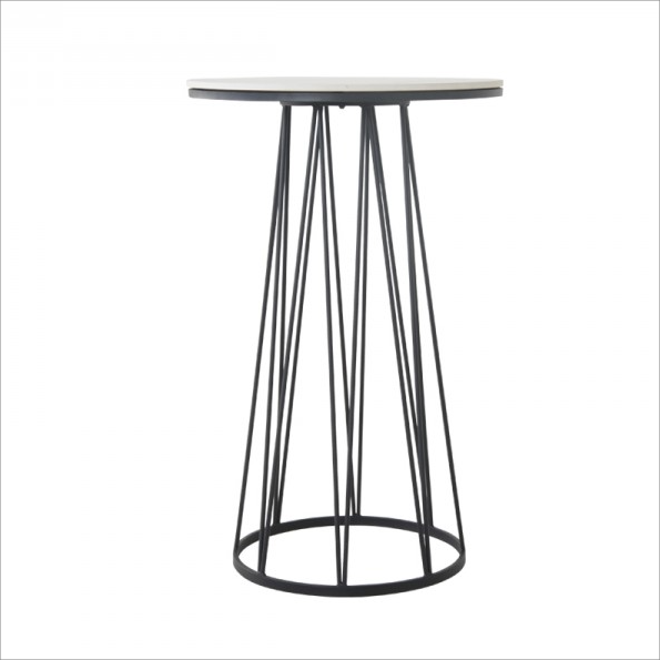 Modern Round Dining Table with Metal Base DT-M34