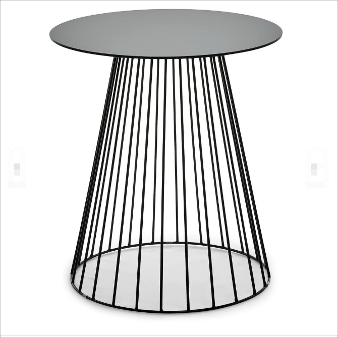 Modern Round Dining Table with Metal Base DT-M34