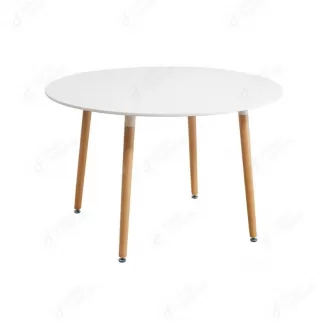 MDF Round Wooden Leg Dining Table DT-M06